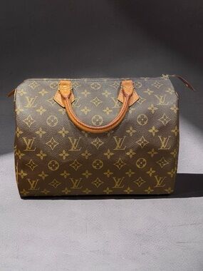 Louis Vuitton Speedy 30 Monogram Canvas Satchel Bag | Made in France | Authentic